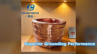 Thanh phẳng bằng thép mạ đồng cao cấp để nối đất cao cấp