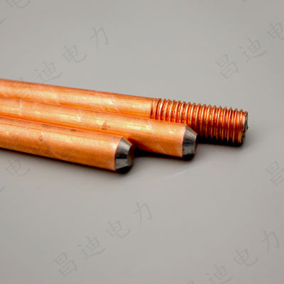 Elongation greater than 15 percent 16mm Earth Rod Copper Layer Thickness 0.254mm or more for Grounding and Earthing Systems