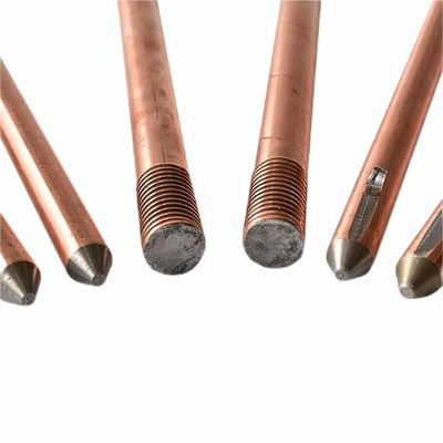 16 mm elektrische aardstaaf met puntig koper bekleed staal materiaal voor optimale aarding