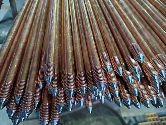 Electroplated Copper-Coated Conductors Threaded Connection Pointed Rod End