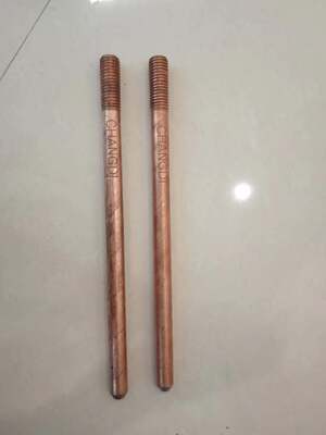 Custom Copper Electrical Earth Rod with Durable Ground Pole Design and Four-Dimensional Continuous Electroplating