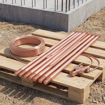 Copper Bonded Steel Ground Rod for Solar Power and Renewable Energy Systems