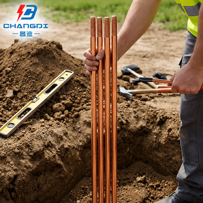 UL Standard Copper Clad Steel Earthing Rod 16mm x 3000mm
