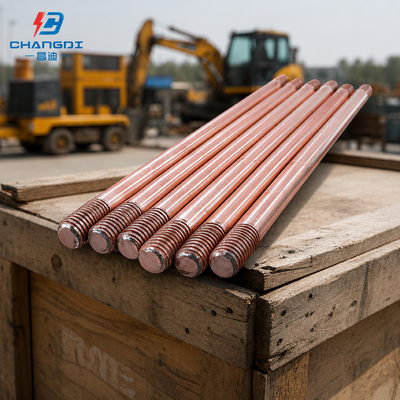 Hot Selling Copper Bonded Earth Rod with Threaded Coupling