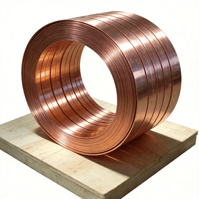 30×3mm Copper Bonded Flat Steel with Precision Copper Coating
