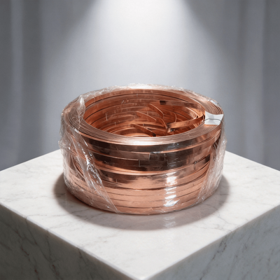 30×3mm Copper Bonded Flat Steel with Precision Copper Coating
