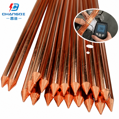 High Strength Copper Clad Earthing Electrode for Grounding Installation