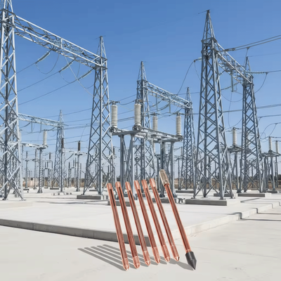 Copper Bonded Electrical Ground Pole for Transformer Systems