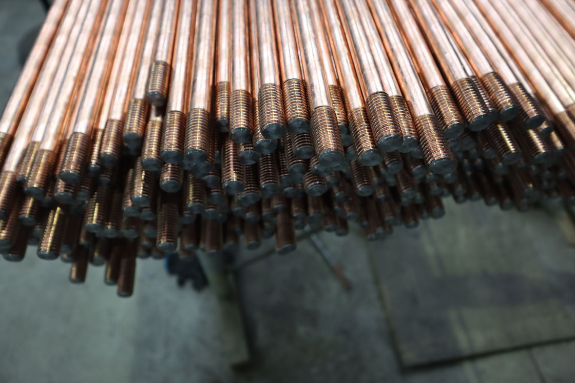 0.25mm Copper Layer Industrial-Grade Copper-Clad Steel Grounding Electrode for Harsh Environments Class I Insulation Level