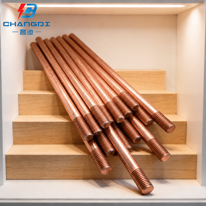 Copper Bonded Steel Grounding Pin Diameter 12.7mm–20mm Custom Options