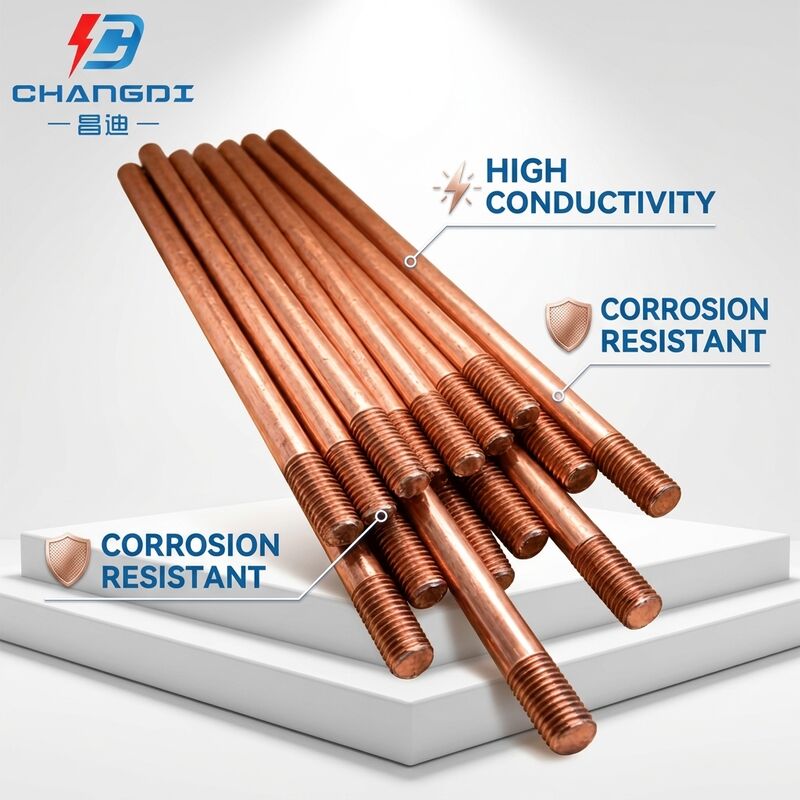 High Conductivity Copper Clad Steel Grounding Rod for Earthing System