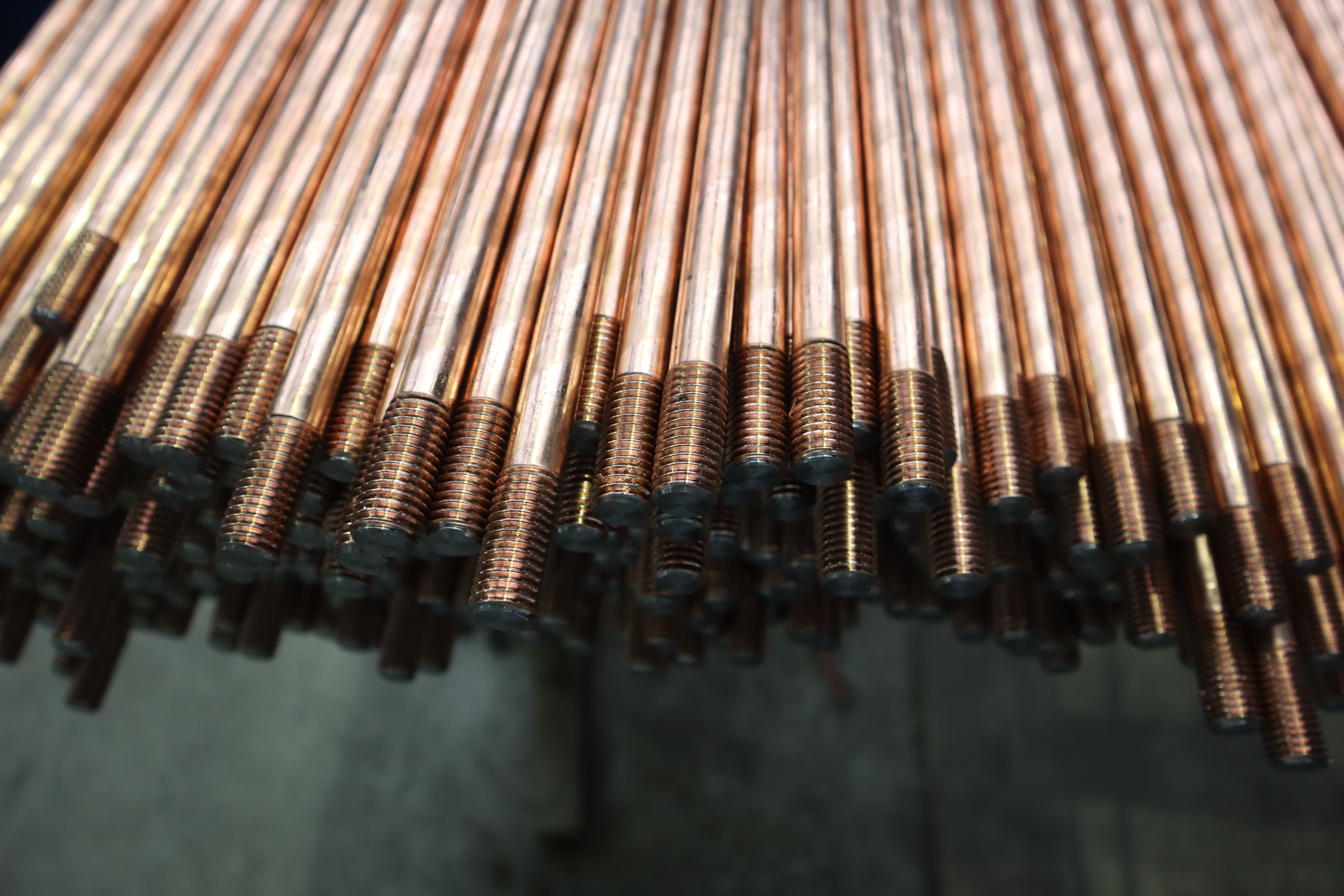 Copper Clad Steel Ground Rod One Pointed One Flat Dual Threaded Design ...